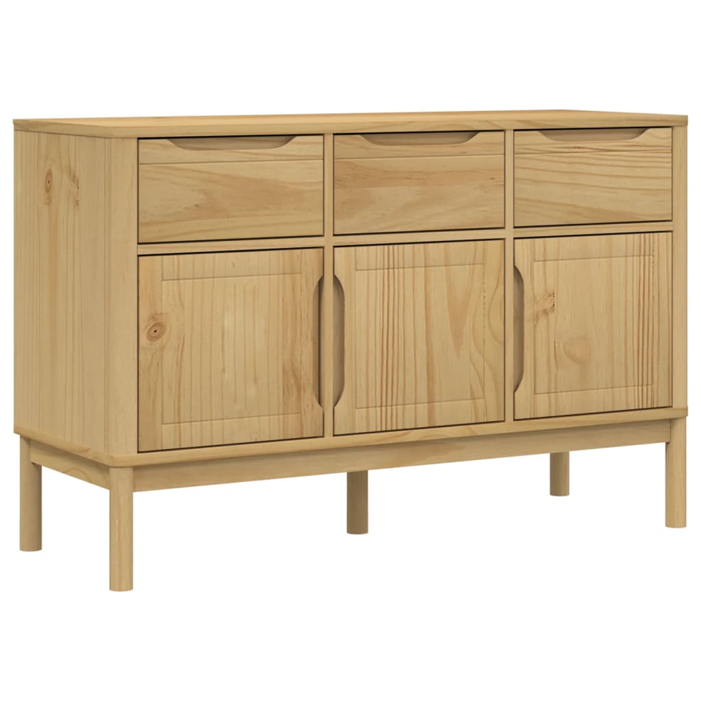 Dressoir FLORO 114x43x74 cm massief grenenhout wasbruin is nu te koop bij PeponiXL, paradijselijk wonen!