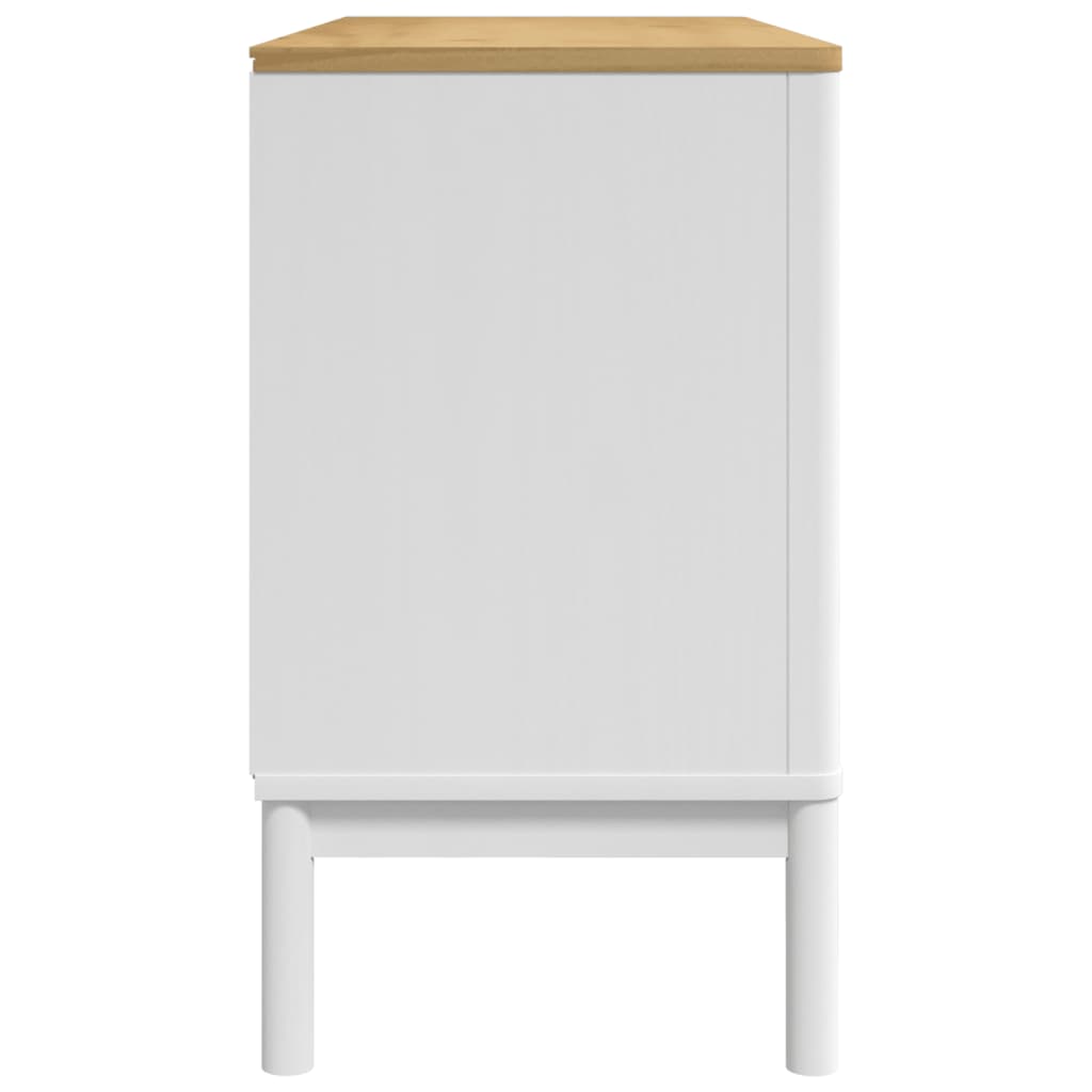 Dressoir FLORO 114x43x74 cm massief grenenhout wit is nu te koop bij PeponiXL, paradijselijk wonen!