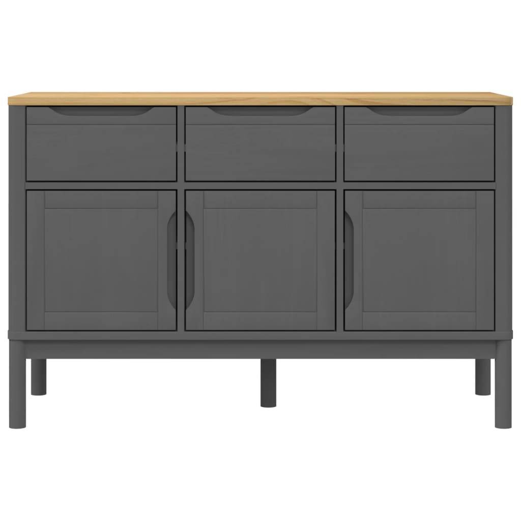 Dressoir FLORO 114x43x74 cm massief grenenhout grijs is nu te koop bij PeponiXL, paradijselijk wonen!