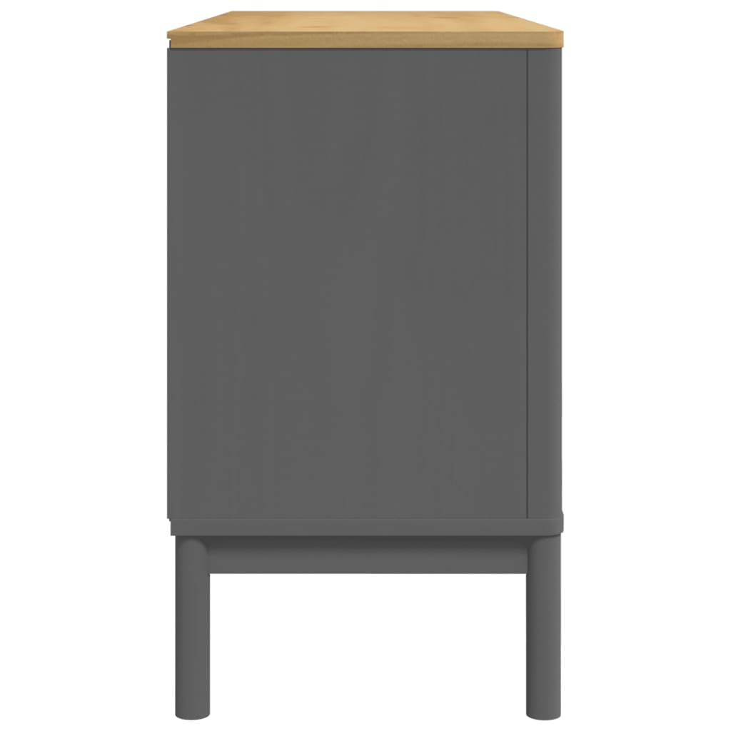 Dressoir FLORO 114x43x74 cm massief grenenhout grijs is nu te koop bij PeponiXL, paradijselijk wonen!