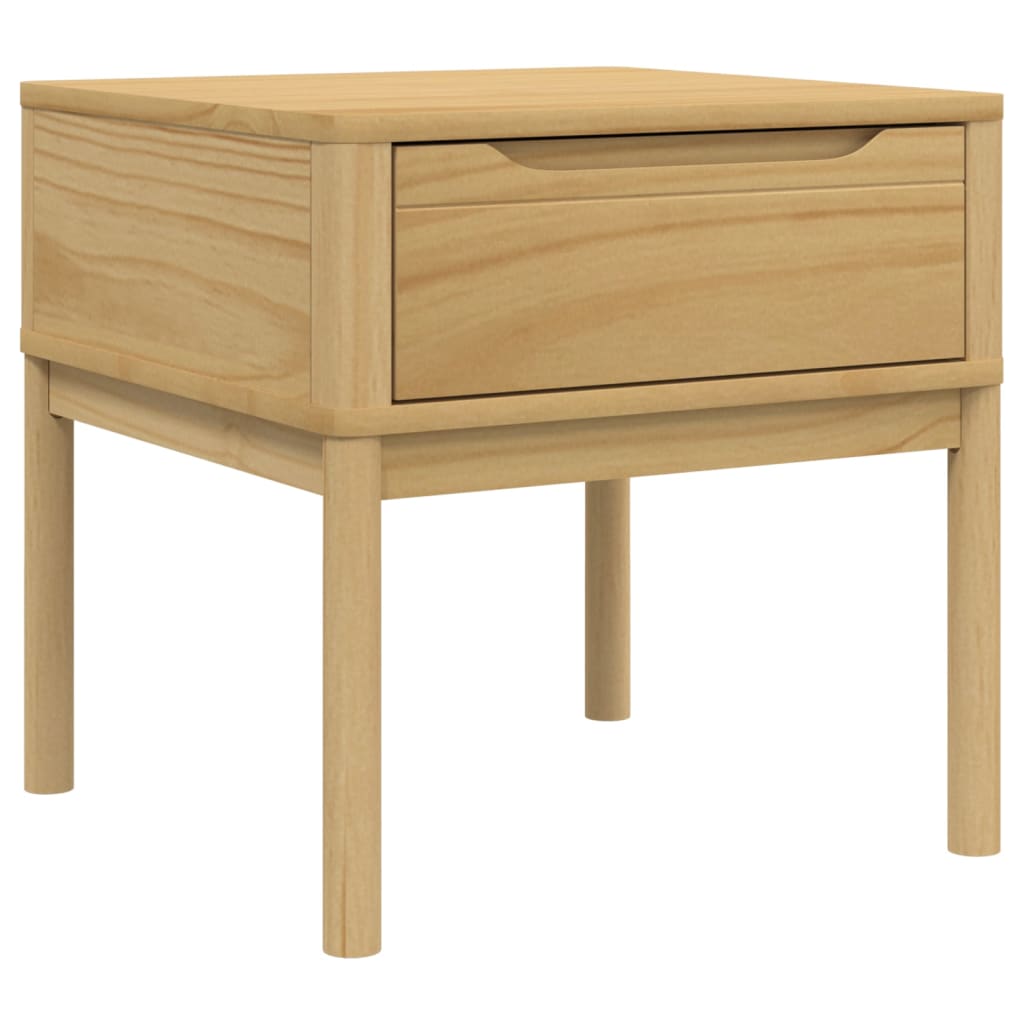 Lamptafel FLORO 55x55x54 cm massief grenenhout wasbruin is nu te koop bij PeponiXL, paradijselijk wonen!