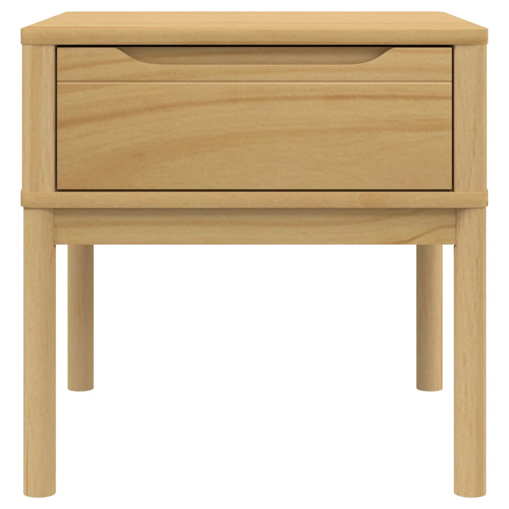 Lamptafel FLORO 55x55x54 cm massief grenenhout wasbruin is nu te koop bij PeponiXL, paradijselijk wonen!