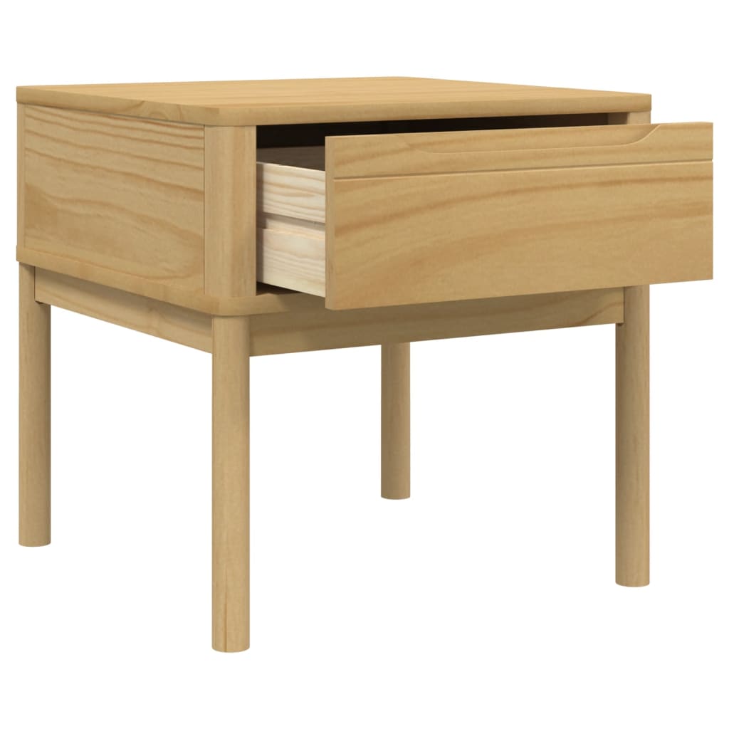 Lamptafel FLORO 55x55x54 cm massief grenenhout wasbruin is nu te koop bij PeponiXL, paradijselijk wonen!