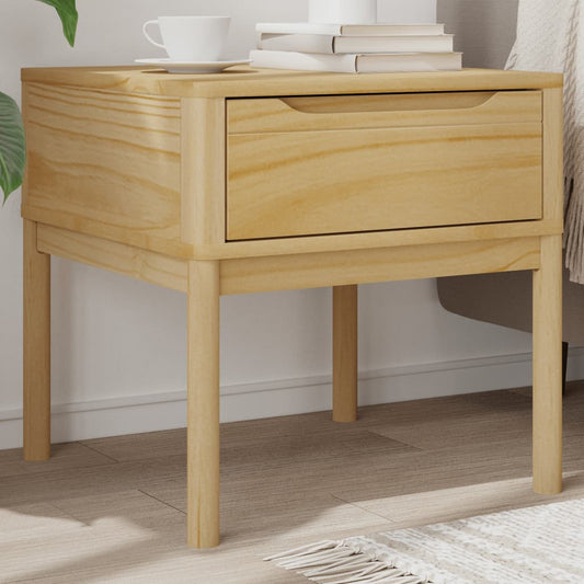 Lamptafel FLORO 55x55x54 cm massief grenenhout wasbruin is nu te koop bij PeponiXL, paradijselijk wonen!