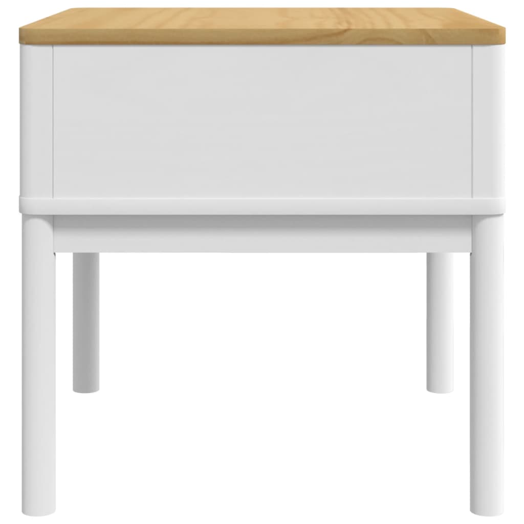 Lamptafel FLORO 55x55x54 cm massief grenenhout wit is nu te koop bij PeponiXL, paradijselijk wonen!