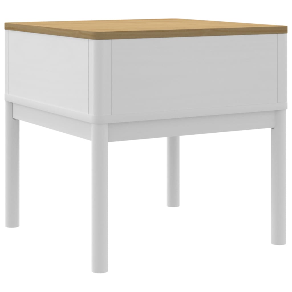 Lamptafel FLORO 55x55x54 cm massief grenenhout wit is nu te koop bij PeponiXL, paradijselijk wonen!
