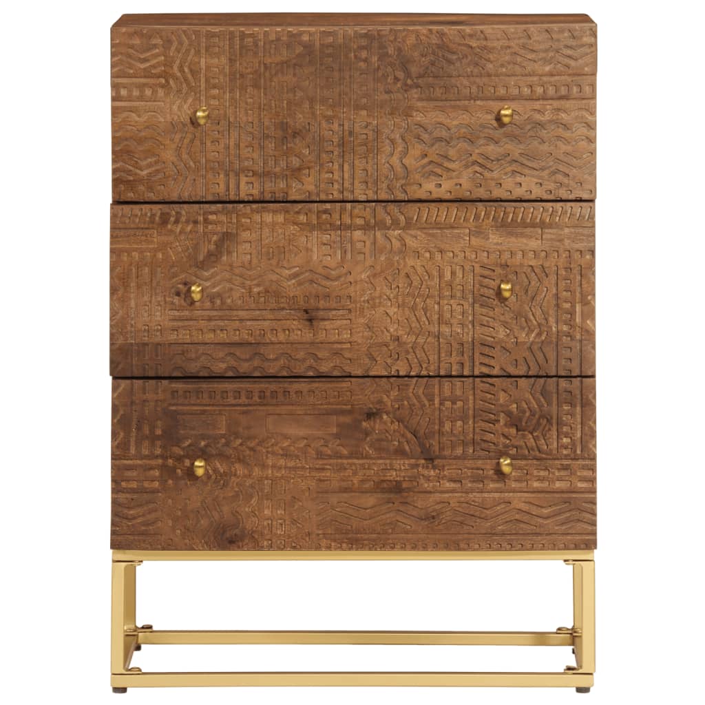 Ladekastje 55x30x76 cm massief mangohout en ijzer is nu te koop bij PeponiXL, paradijselijk wonen!