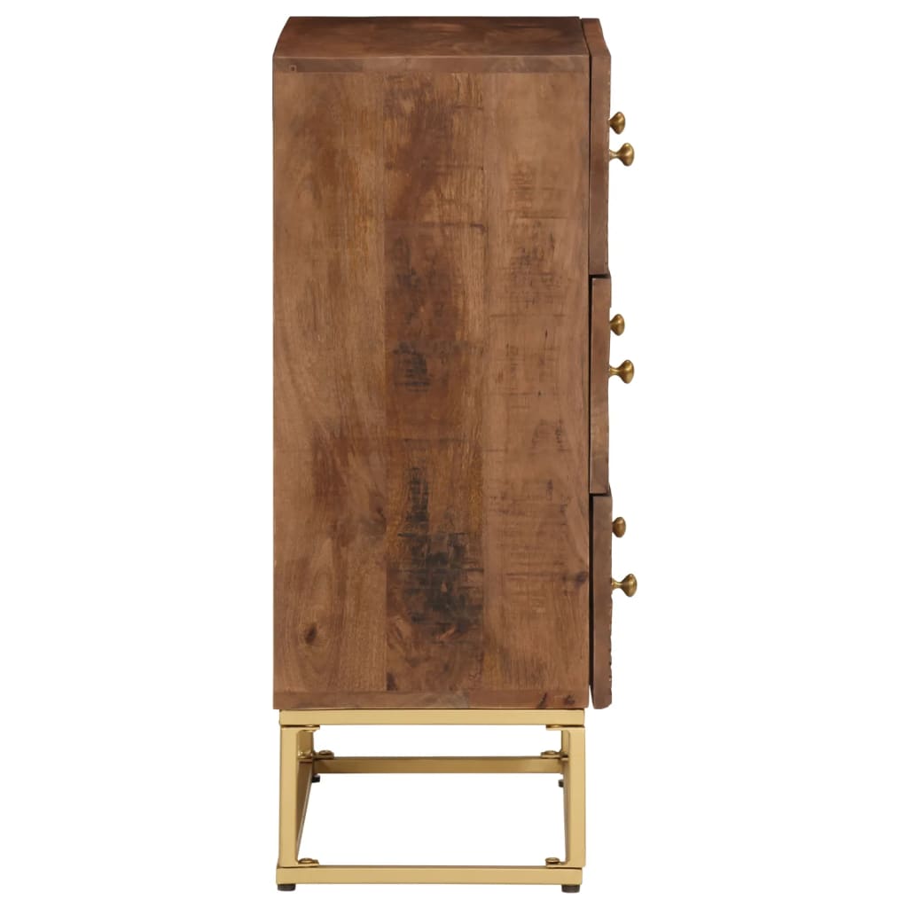 Ladekastje 55x30x76 cm massief mangohout en ijzer is nu te koop bij PeponiXL, paradijselijk wonen!