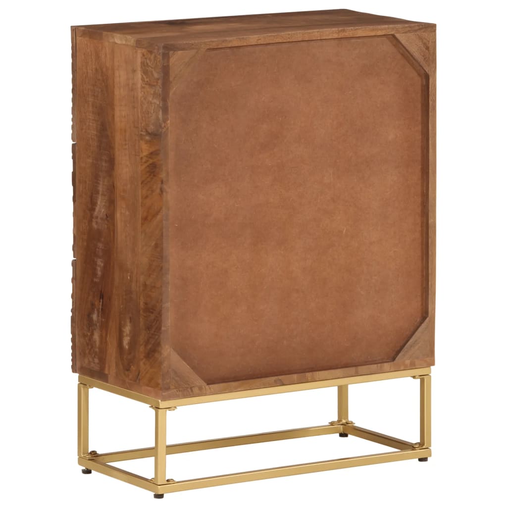 Ladekastje 55x30x76 cm massief mangohout en ijzer is nu te koop bij PeponiXL, paradijselijk wonen!