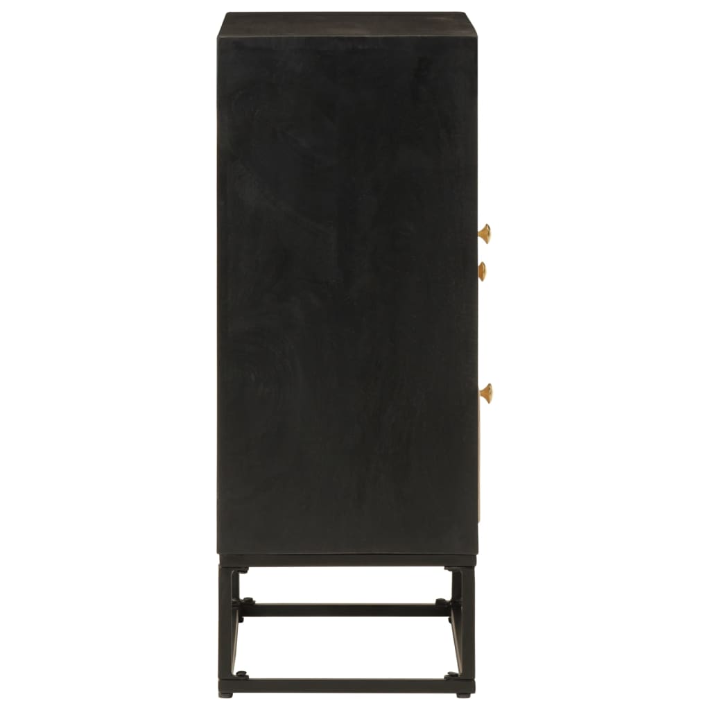 Dressoir 55x30x76 cm massief mangohout en ijzer zwart is nu te koop bij PeponiXL, paradijselijk wonen!