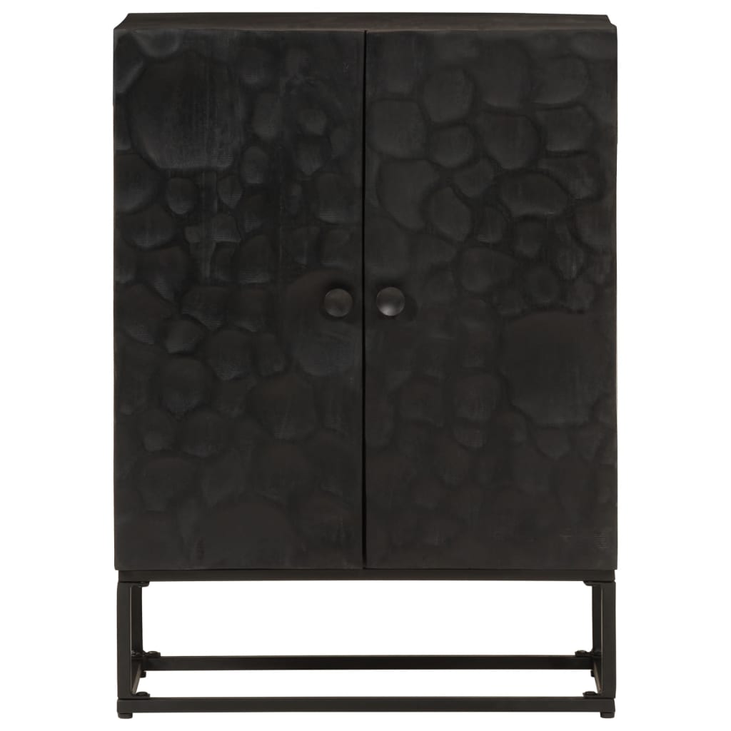 Dressoir 55x30x76 cm massief mangohout en ijzer zwart is nu te koop bij PeponiXL, paradijselijk wonen!