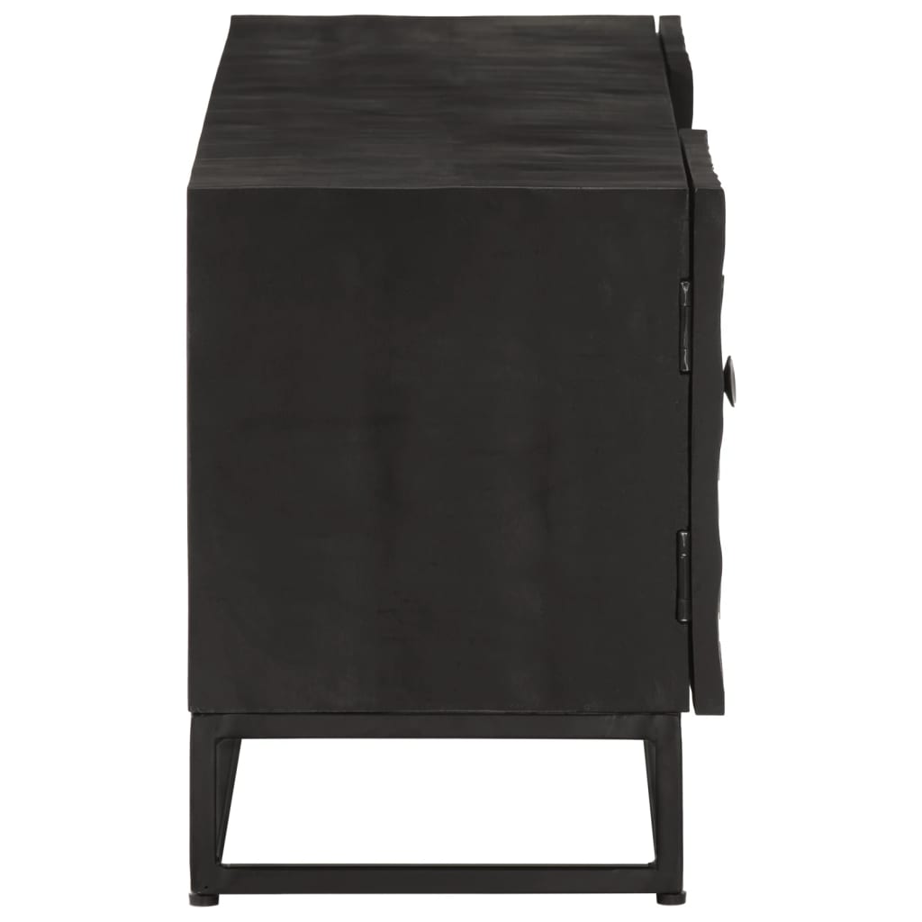 Tv-meubel 110x30x40 cm massief mangohout en ijzer zwart is nu te koop bij PeponiXL, paradijselijk wonen!