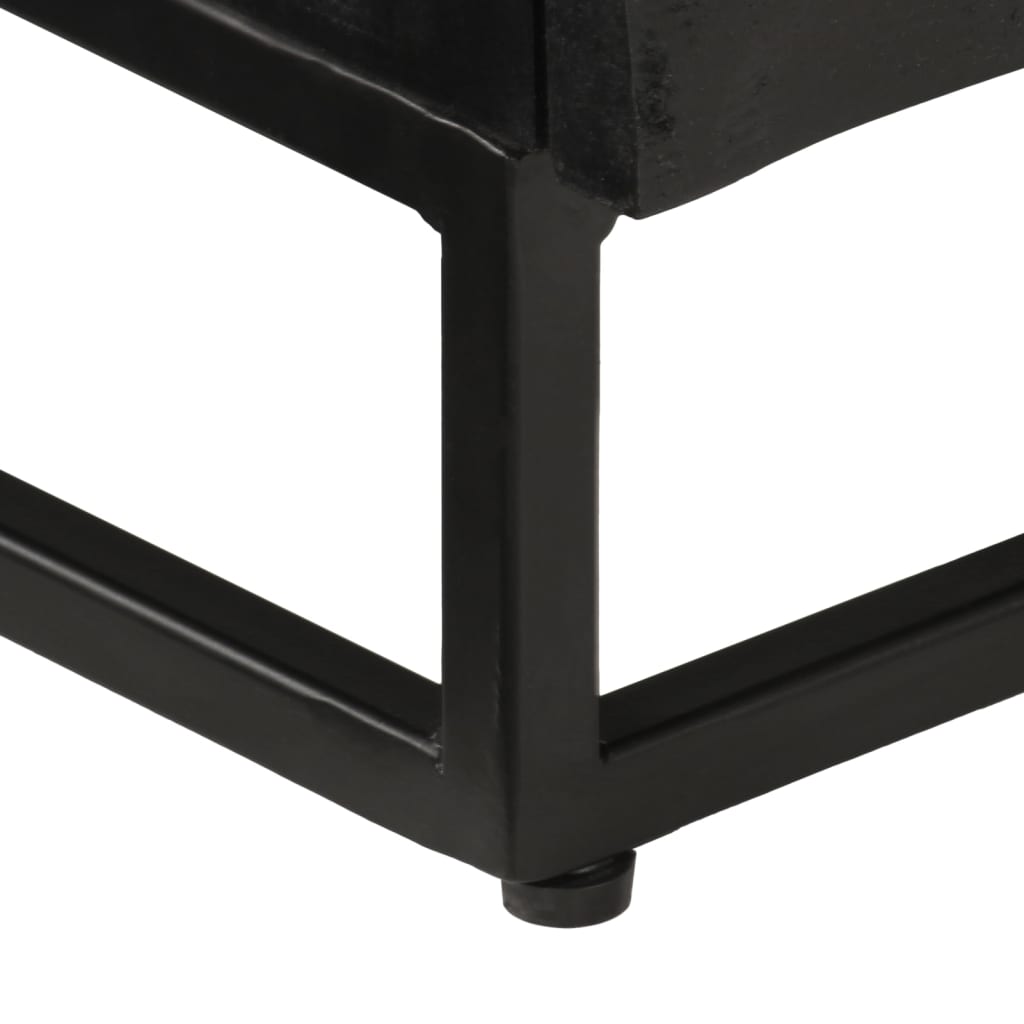 Tv-meubel 110x30x40 cm massief mangohout en ijzer zwart is nu te koop bij PeponiXL, paradijselijk wonen!