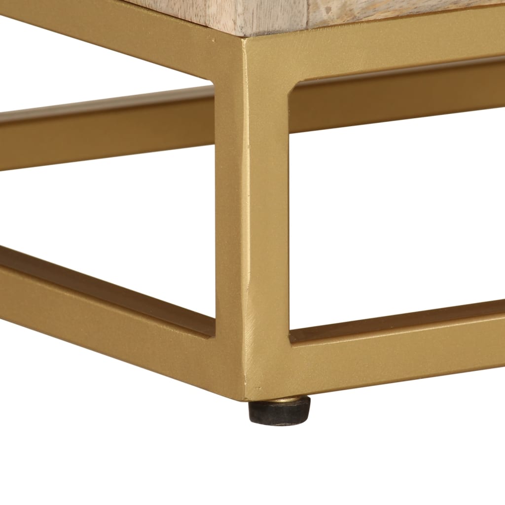 Tv-meubel 110x30x40 cm massief ruw mangohout en ijzer is nu te koop bij PeponiXL, paradijselijk wonen!