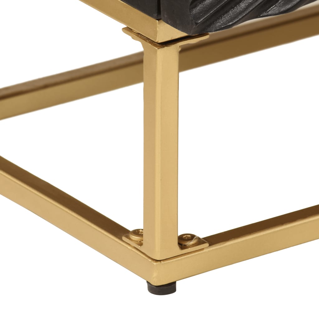 Ladekastje 55x30x76 cm massief mangohout en ijzer zwart is nu te koop bij PeponiXL, paradijselijk wonen!