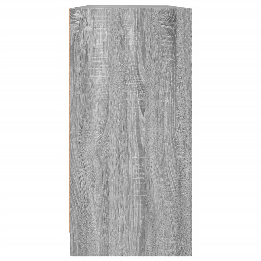 Boekenkast met deuren 204x37x75 cm hout grijs sonoma eikenkleur is nu te koop bij PeponiXL, paradijselijk wonen!