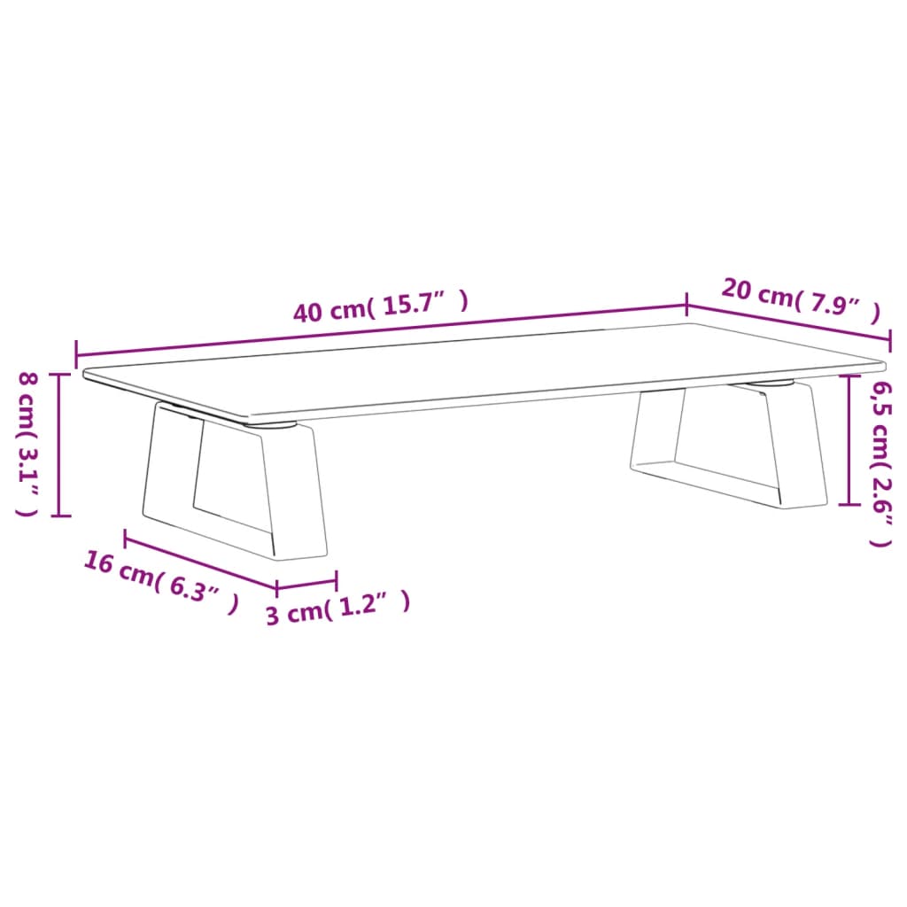 Monitorstandaard 40x20x8 cm gehard glas en metaal zwart is nu te koop bij PeponiXL, paradijselijk wonen!