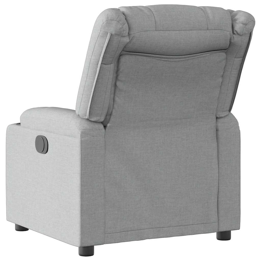 Fauteuil elektrisch verstelbaar stof lichtgrijs