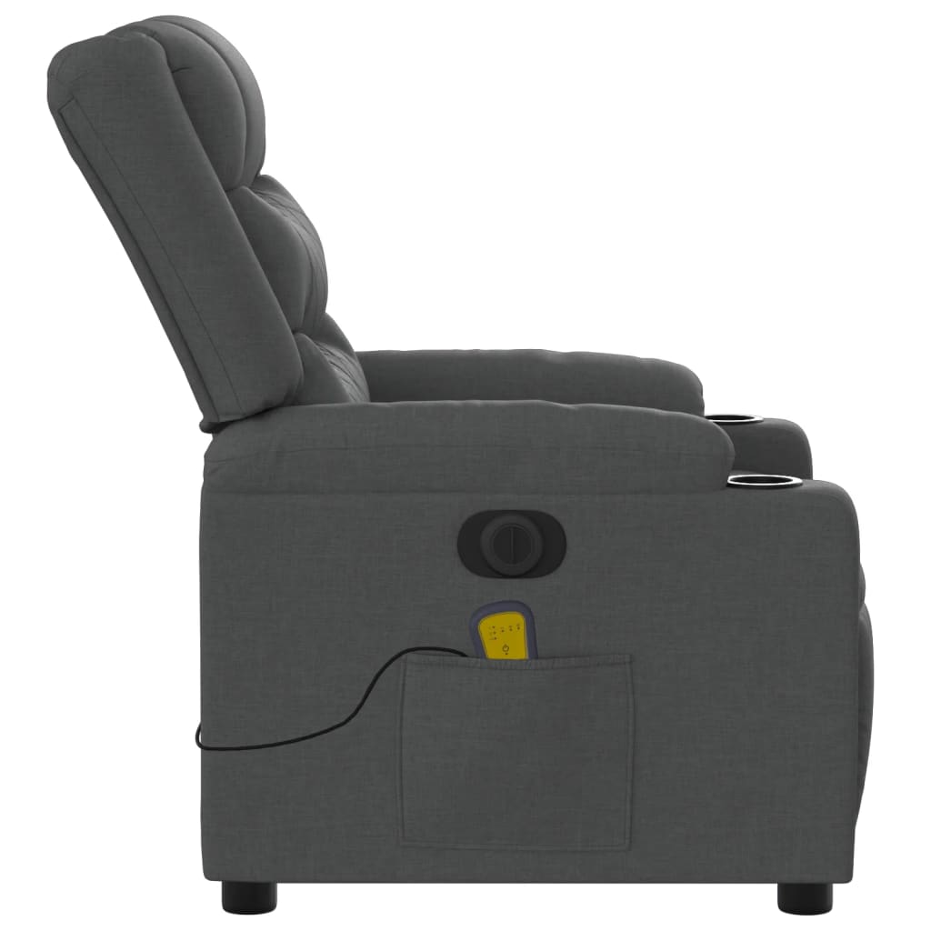 Massagestoel elektrisch verstelbaar stof donkergrijs is nu te koop bij PeponiXL, paradijselijk wonen!
