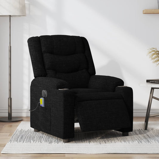 Massagestoel elektrisch verstelbaar stof zwart is nu te koop bij PeponiXL, paradijselijk wonen!