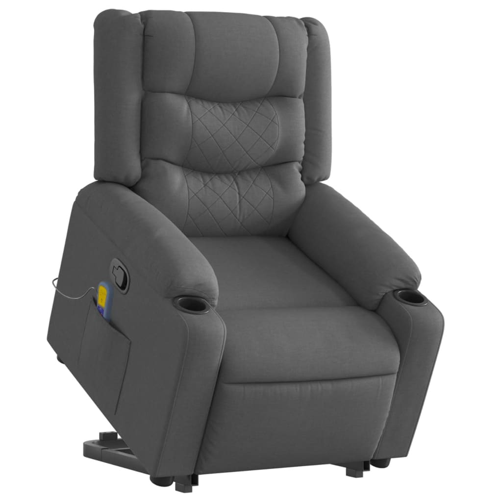 Sta-op-massagestoel verstelbaar stof donkergrijs is nu te koop bij PeponiXL, paradijselijk wonen!