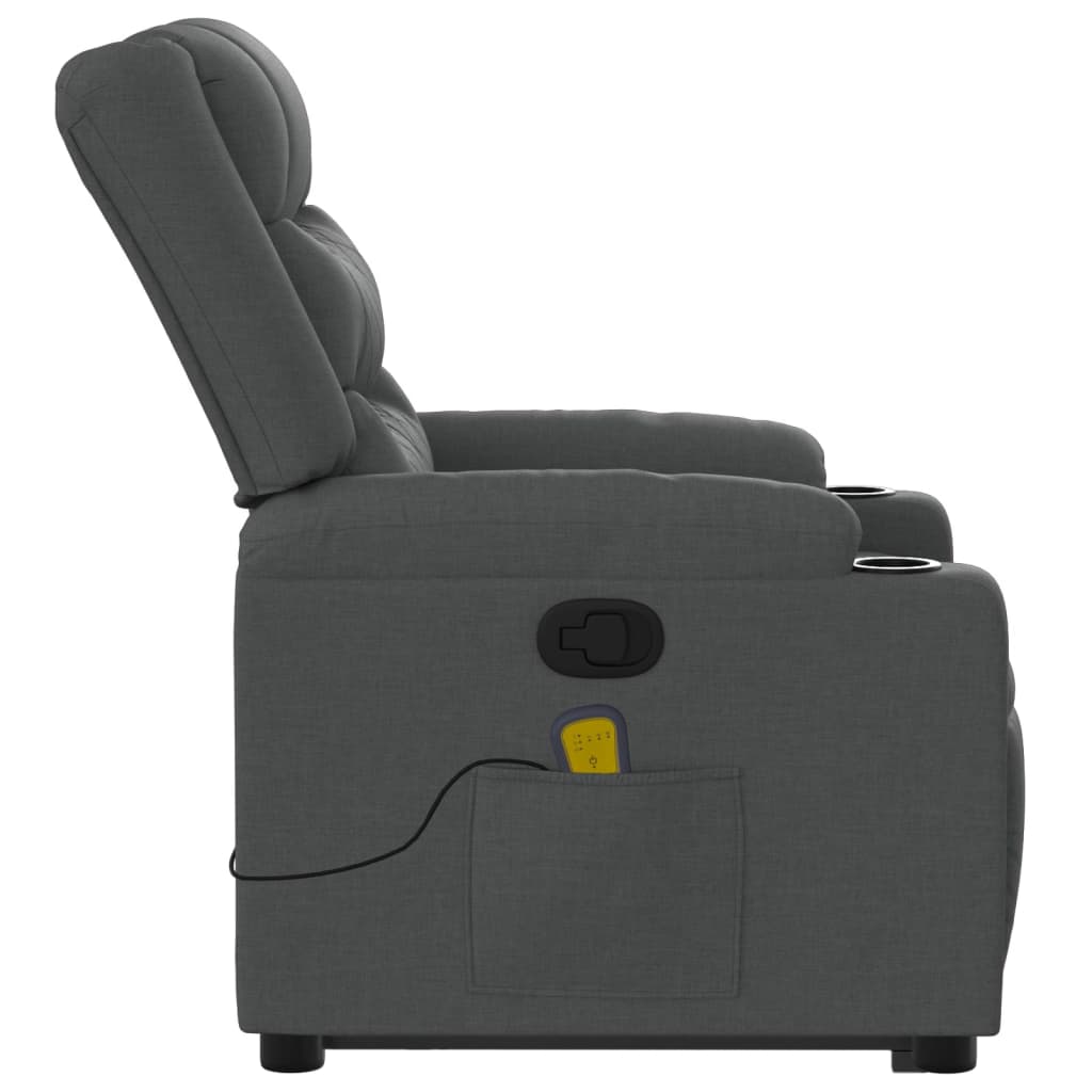 Sta-op-massagestoel verstelbaar stof donkergrijs is nu te koop bij PeponiXL, paradijselijk wonen!