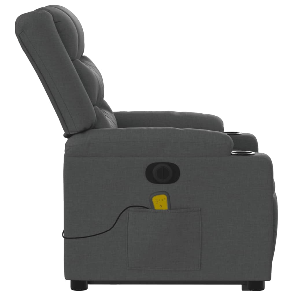 Sta-op-massagestoel elektrisch verstelbaar stof donkergrijs is nu te koop bij PeponiXL, paradijselijk wonen!