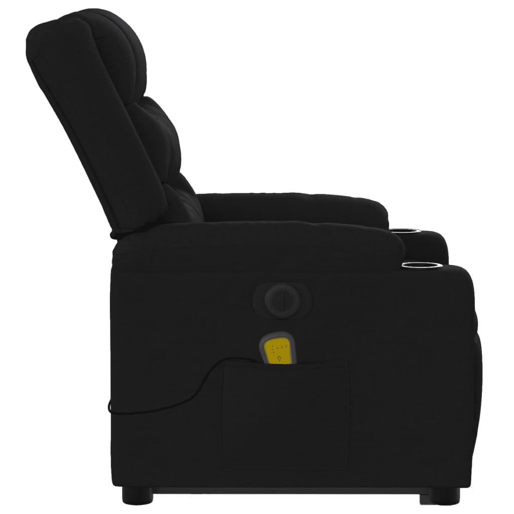Sta-op-massagestoel elektrisch verstelbaar stof zwart is nu te koop bij PeponiXL, paradijselijk wonen!