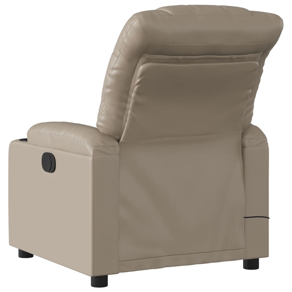 Massagestoel verstelbaar elektrisch kunstleer cappuccinokleurig is nu te koop bij PeponiXL, paradijselijk wonen!