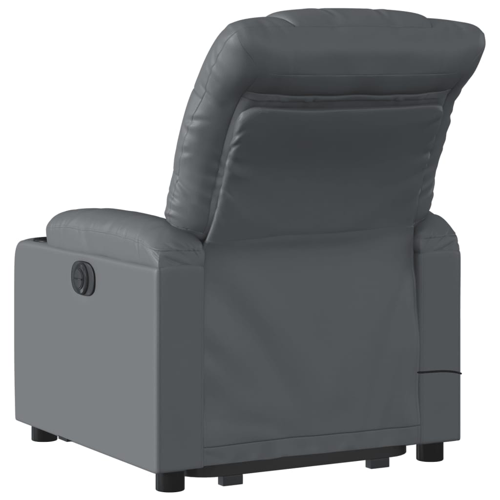 Sta-op-massagestoel verstelbaar kunstleer grijs is nu te koop bij PeponiXL, paradijselijk wonen!