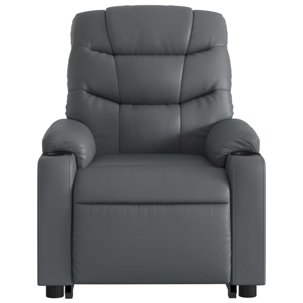 Sta-op-massagestoel verstelbaar kunstleer grijs is nu te koop bij PeponiXL, paradijselijk wonen!