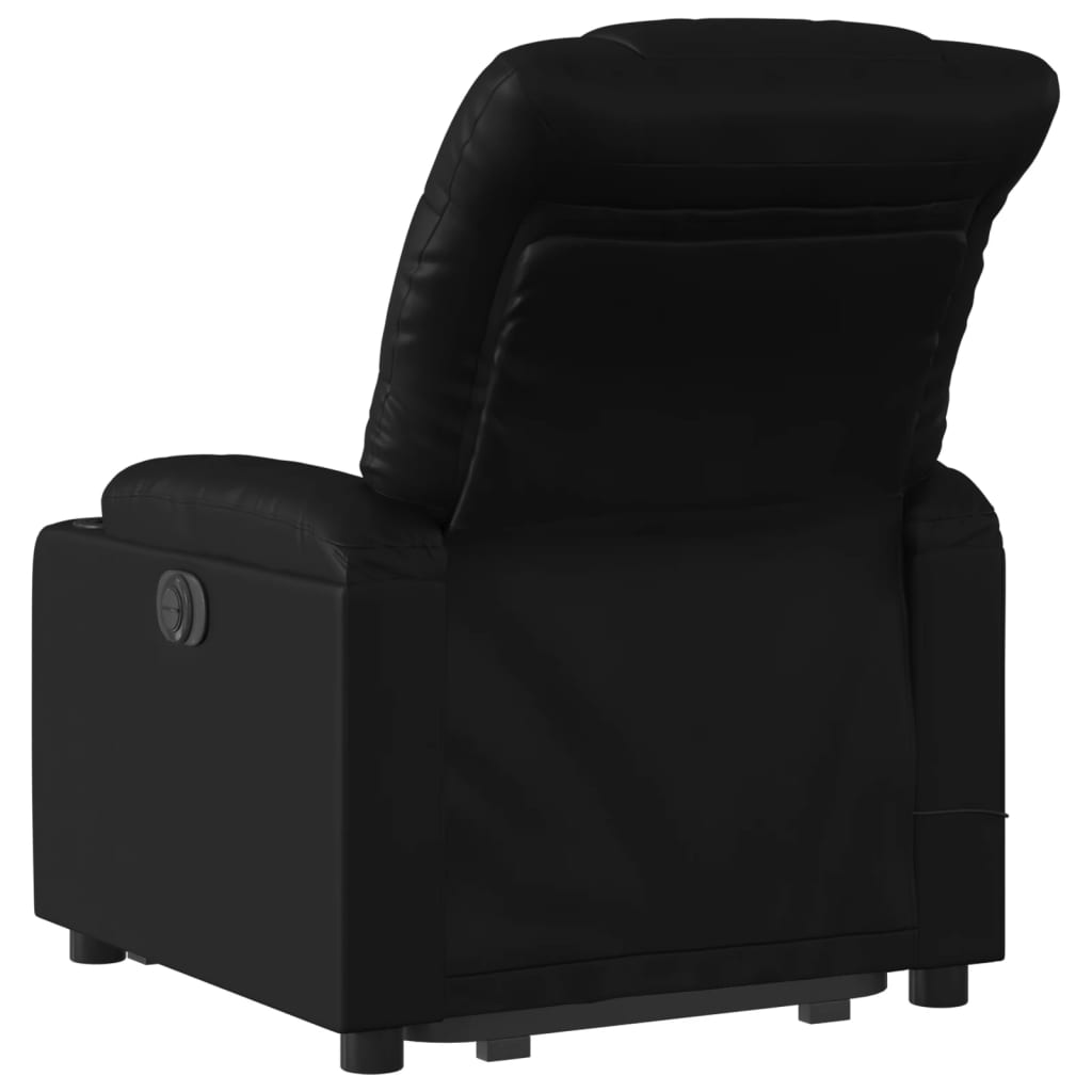 Sta-op-massagestoel elektrisch kunstleer zwart is nu te koop bij PeponiXL, paradijselijk wonen!