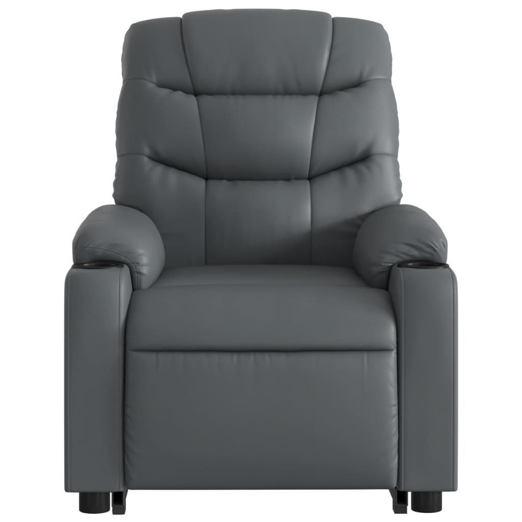 Sta-op-massagestoel elektrisch kunstleer grijs is nu te koop bij PeponiXL, paradijselijk wonen!