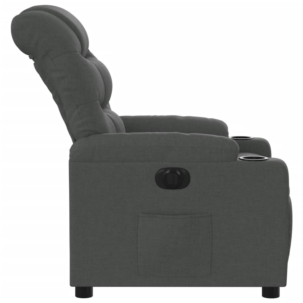 Fauteuil elektrisch verstelbaar stof donkergrijs is nu te koop bij PeponiXL, paradijselijk wonen!