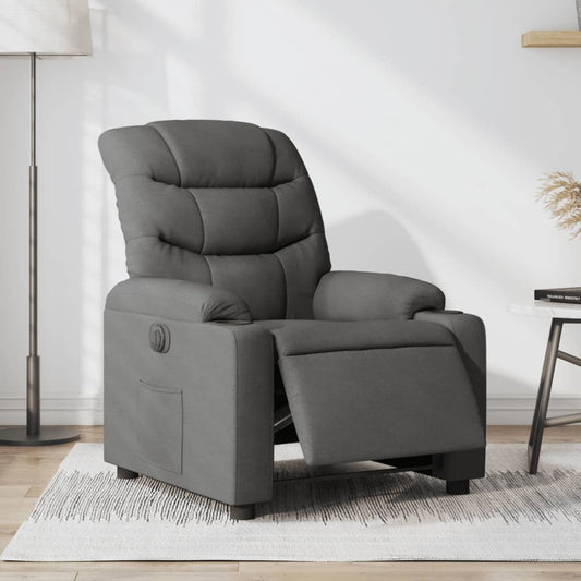 Fauteuil elektrisch verstelbaar stof donkergrijs is nu te koop bij PeponiXL, paradijselijk wonen!