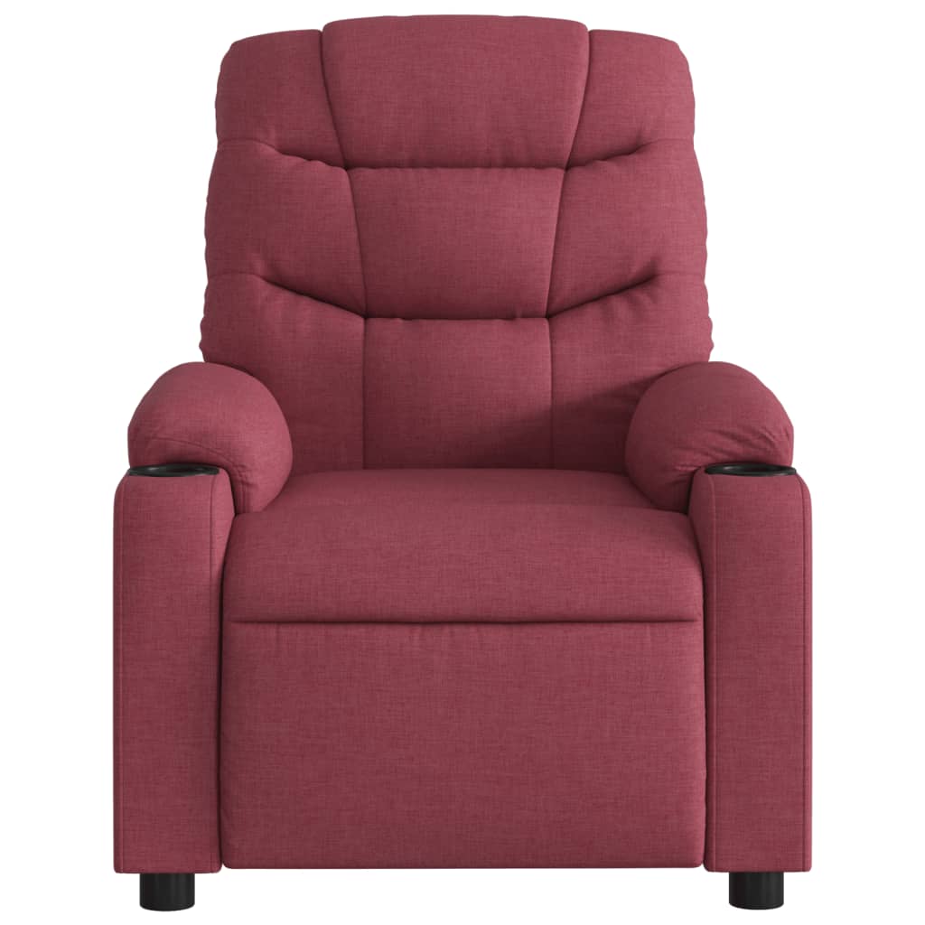 Fauteuil verstelbaar elektrisch stof wijnrood is nu te koop bij PeponiXL, paradijselijk wonen!