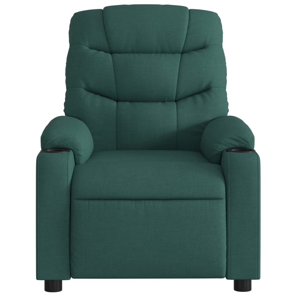 Fauteuil verstelbaar elektrisch stof donkergroen is nu te koop bij PeponiXL, paradijselijk wonen!