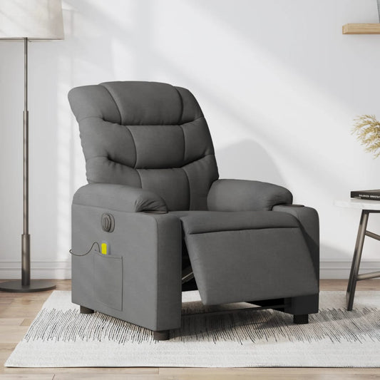 Massagestoel elektrisch verstelbaar stof donkergrijs is nu te koop bij PeponiXL, paradijselijk wonen!