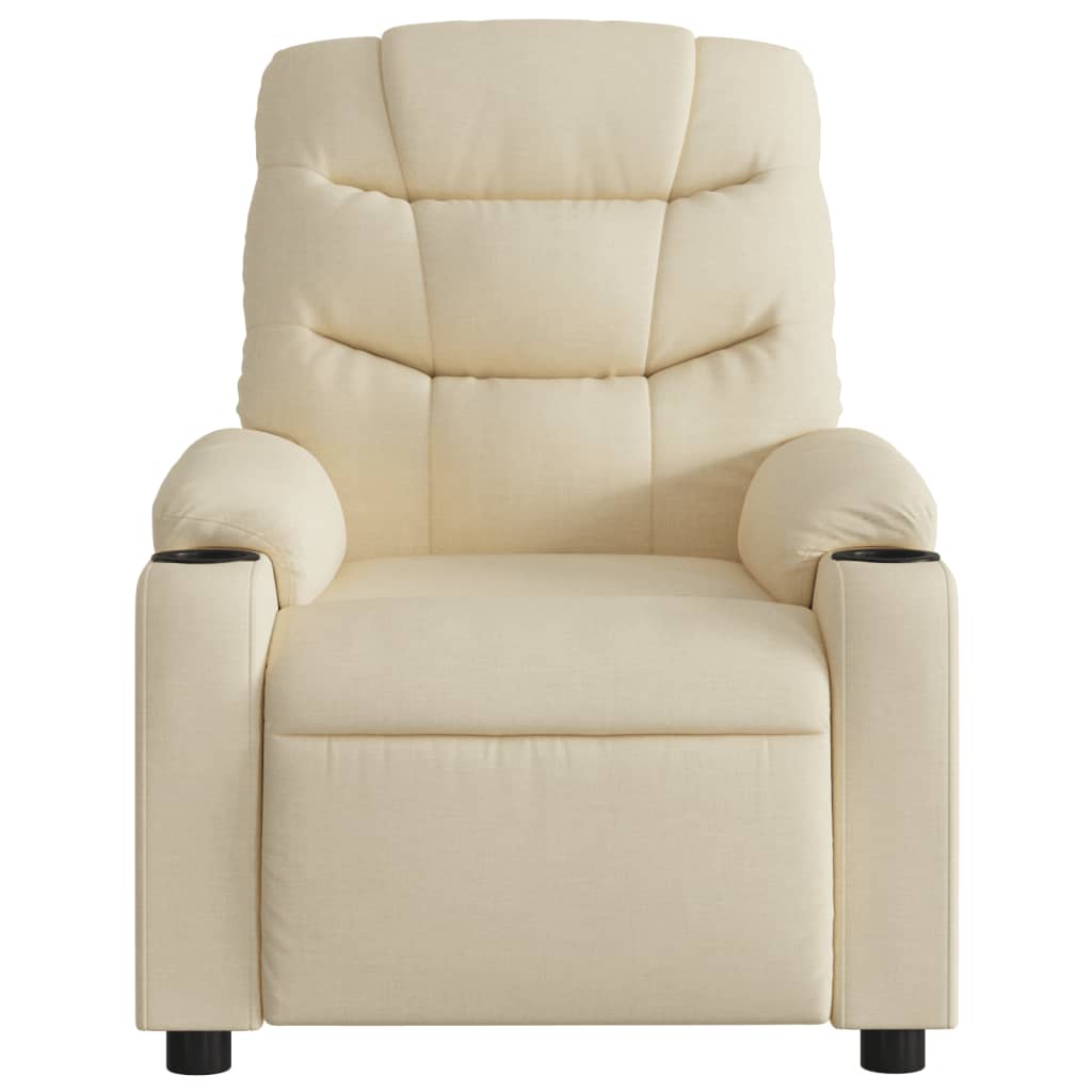 Massagestoel elektrisch verstelbaar stof crèmekleurig is nu te koop bij PeponiXL, paradijselijk wonen!