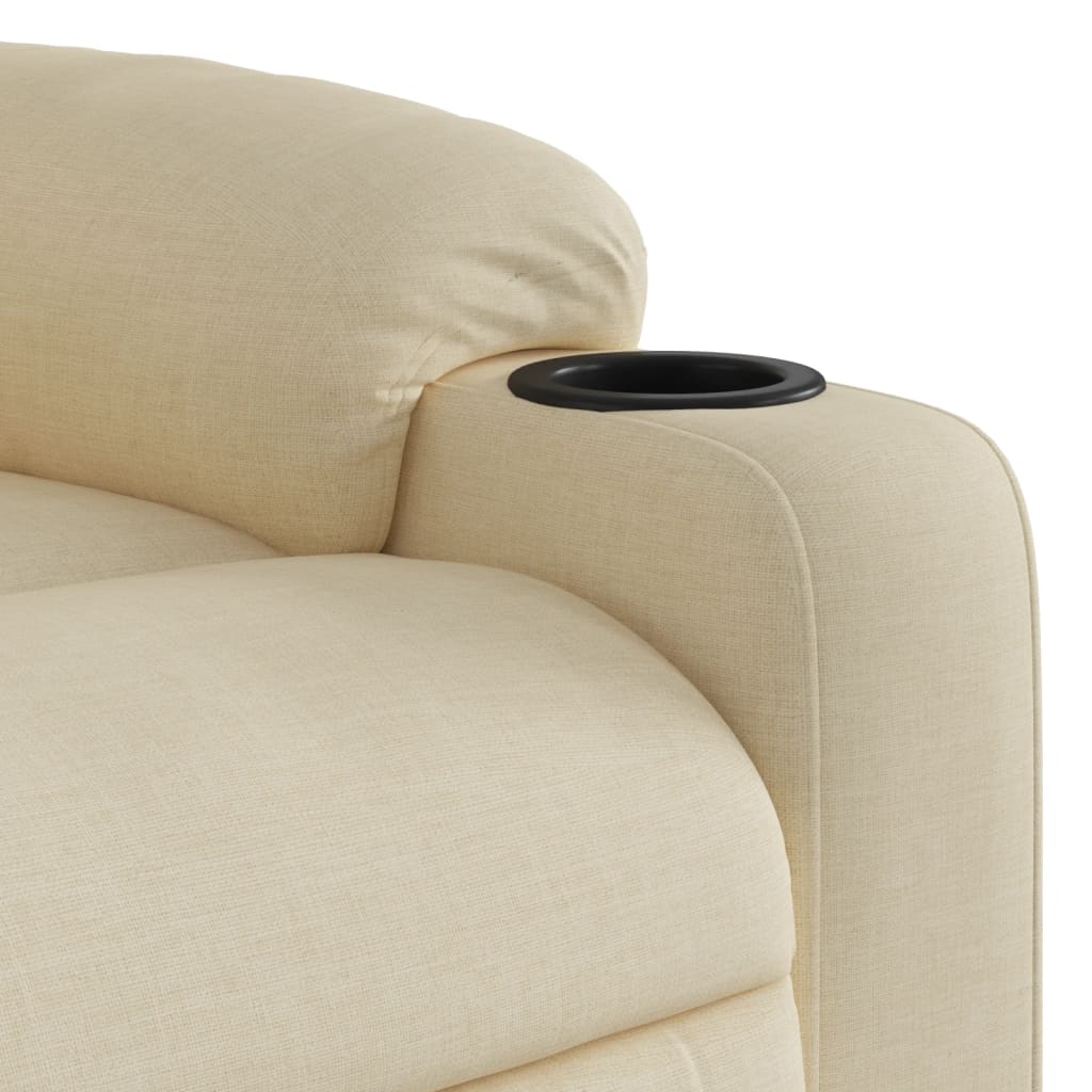 Massagestoel elektrisch verstelbaar stof crèmekleurig is nu te koop bij PeponiXL, paradijselijk wonen!