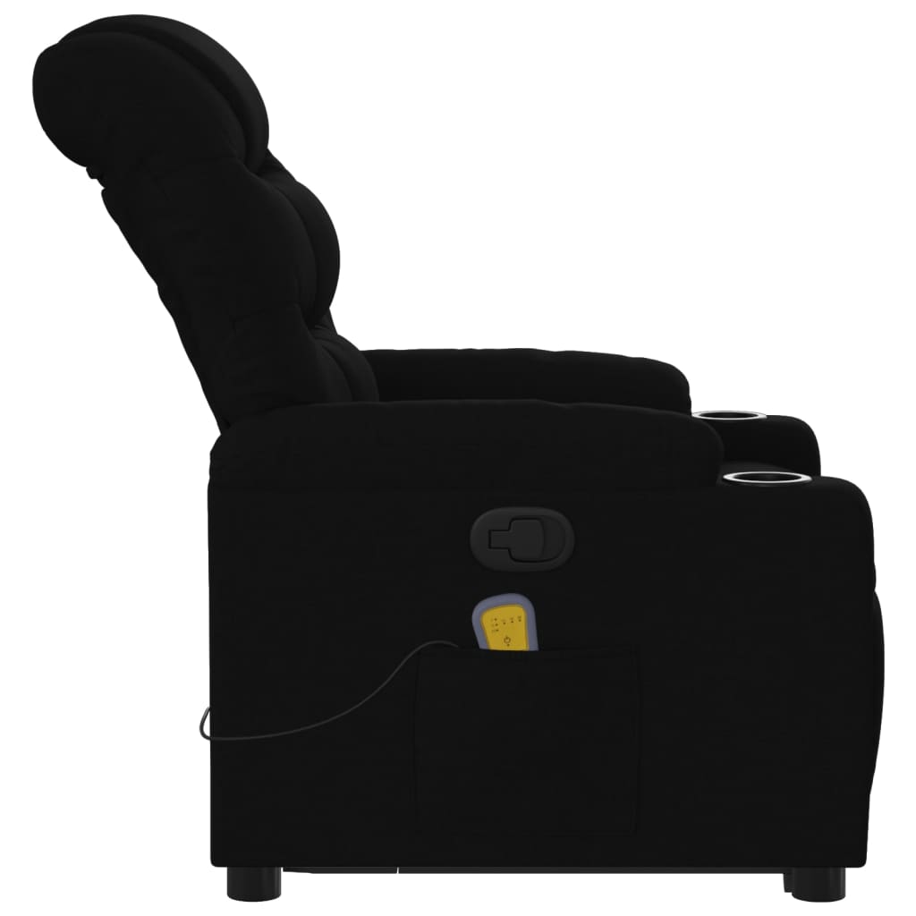 Sta-op-massagestoel verstelbaar stof zwart is nu te koop bij PeponiXL, paradijselijk wonen!