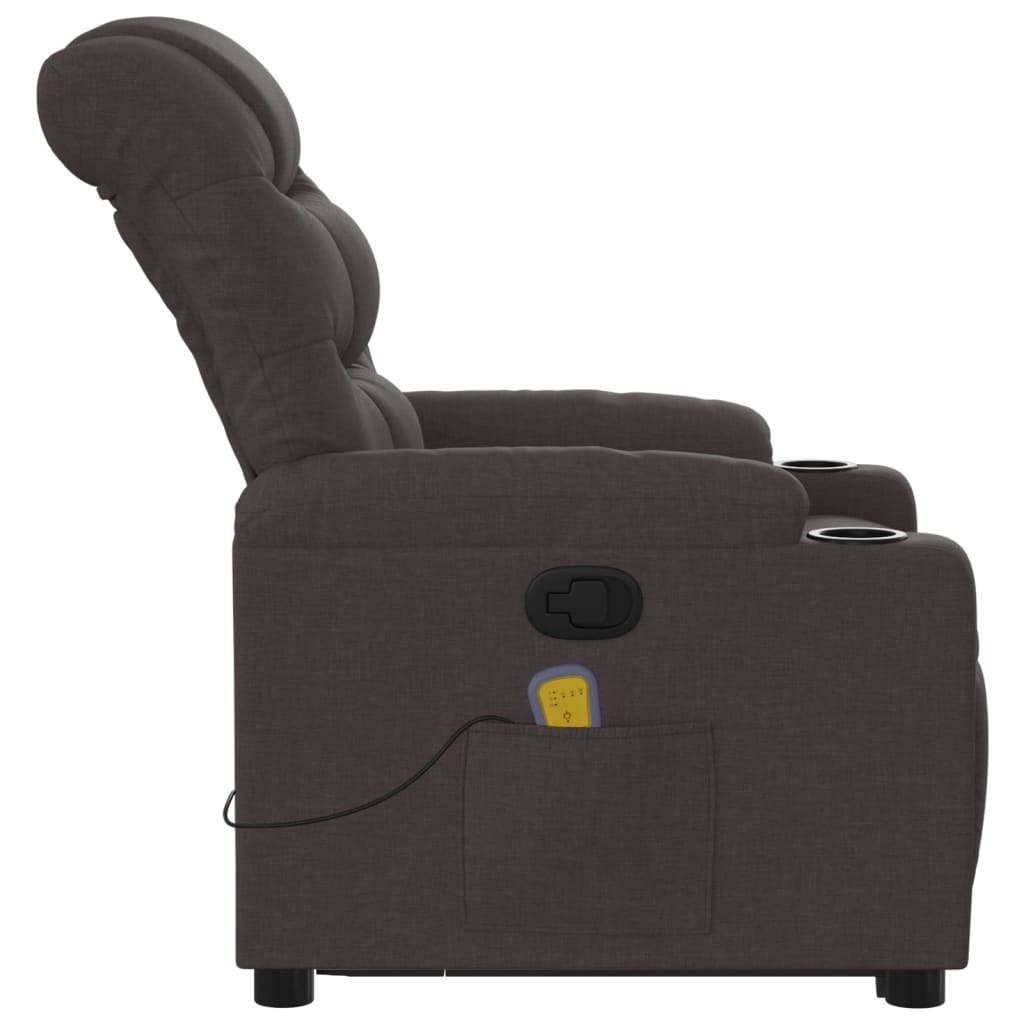 Sta-op-massagestoel verstelbaar stof donkerbruin is nu te koop bij PeponiXL, paradijselijk wonen!