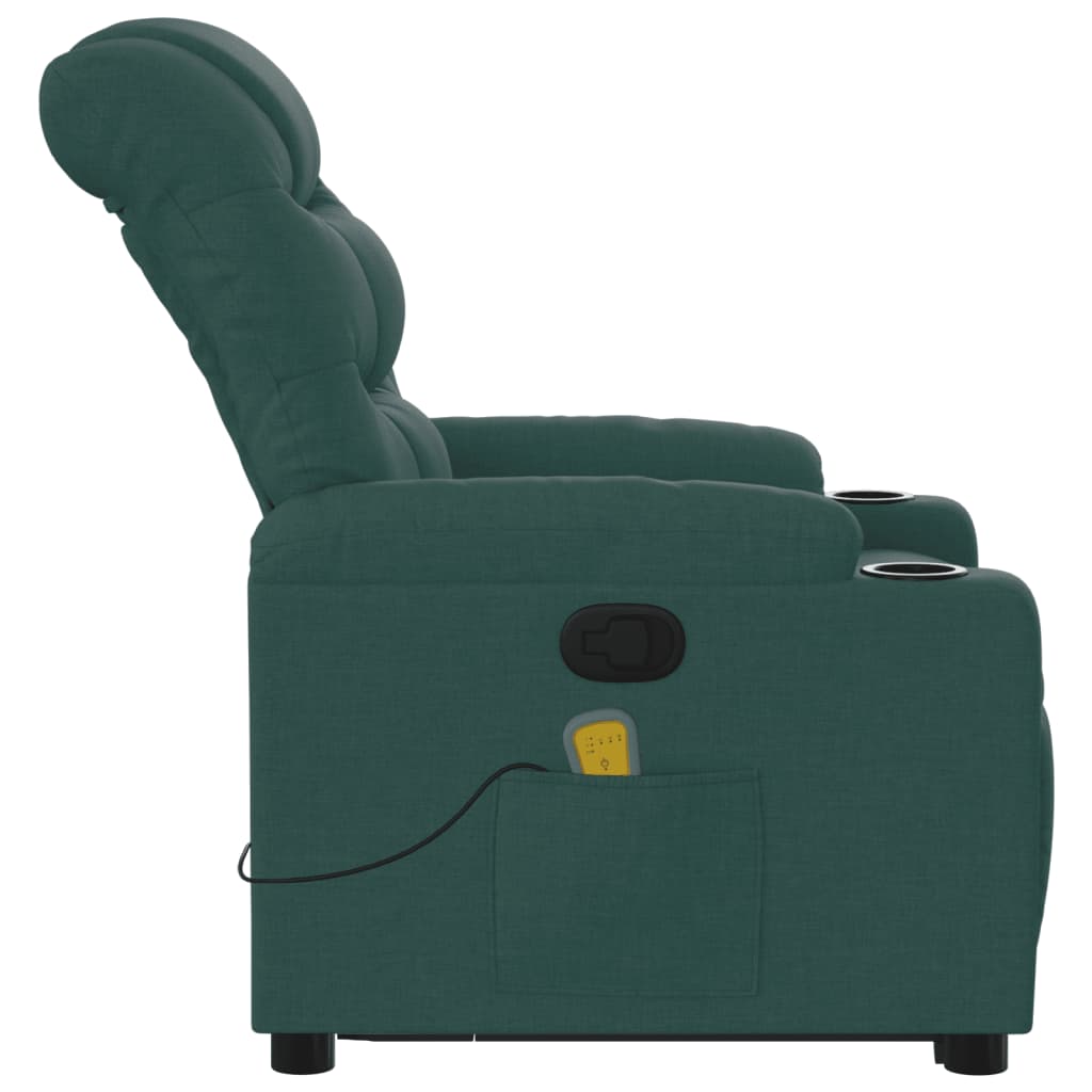 Sta-op-massagestoel verstelbaar stof donkergroen is nu te koop bij PeponiXL, paradijselijk wonen!