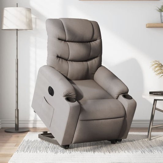 Sta-op-stoel elektrisch verstelbaar stof taupe is nu te koop bij PeponiXL, paradijselijk wonen!