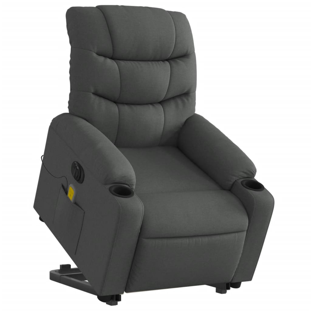 Sta-op-massagestoel elektrisch verstelbaar stof donkergrijs is nu te koop bij PeponiXL, paradijselijk wonen!