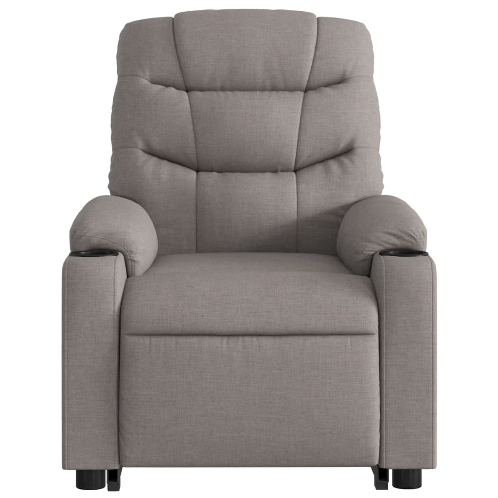 Sta-op-massagestoel elektrisch verstelbaar stof taupe is nu te koop bij PeponiXL, paradijselijk wonen!