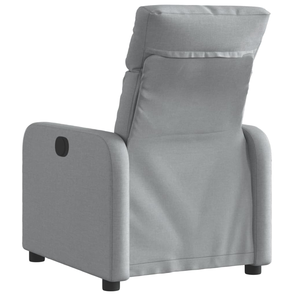 Fauteuil elektrisch verstelbaar stof lichtgrijs is nu te koop bij PeponiXL, paradijselijk wonen!