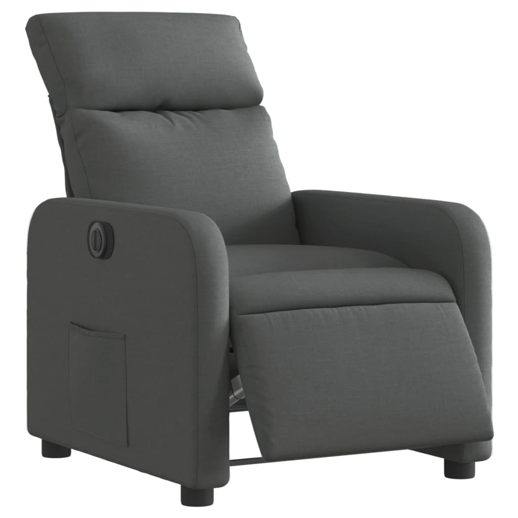 Fauteuil elektrisch verstelbaar stof donkergrijs is nu te koop bij PeponiXL, paradijselijk wonen!