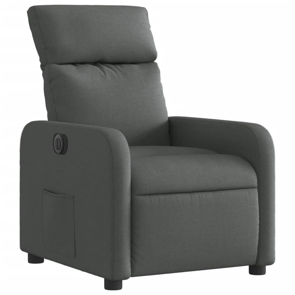 Fauteuil elektrisch verstelbaar stof donkergrijs is nu te koop bij PeponiXL, paradijselijk wonen!