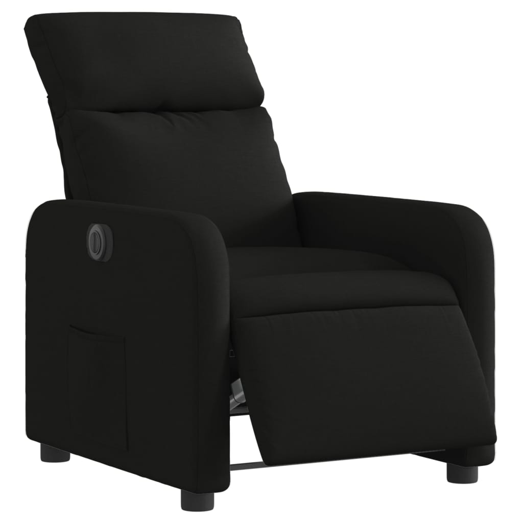 Fauteuil verstelbaar elektrisch stof zwart is nu te koop bij PeponiXL, paradijselijk wonen!